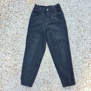Vintage Gitano Jeans Size 29 Black 90s Mom Tapered Ultra High-Rise Stone Washed